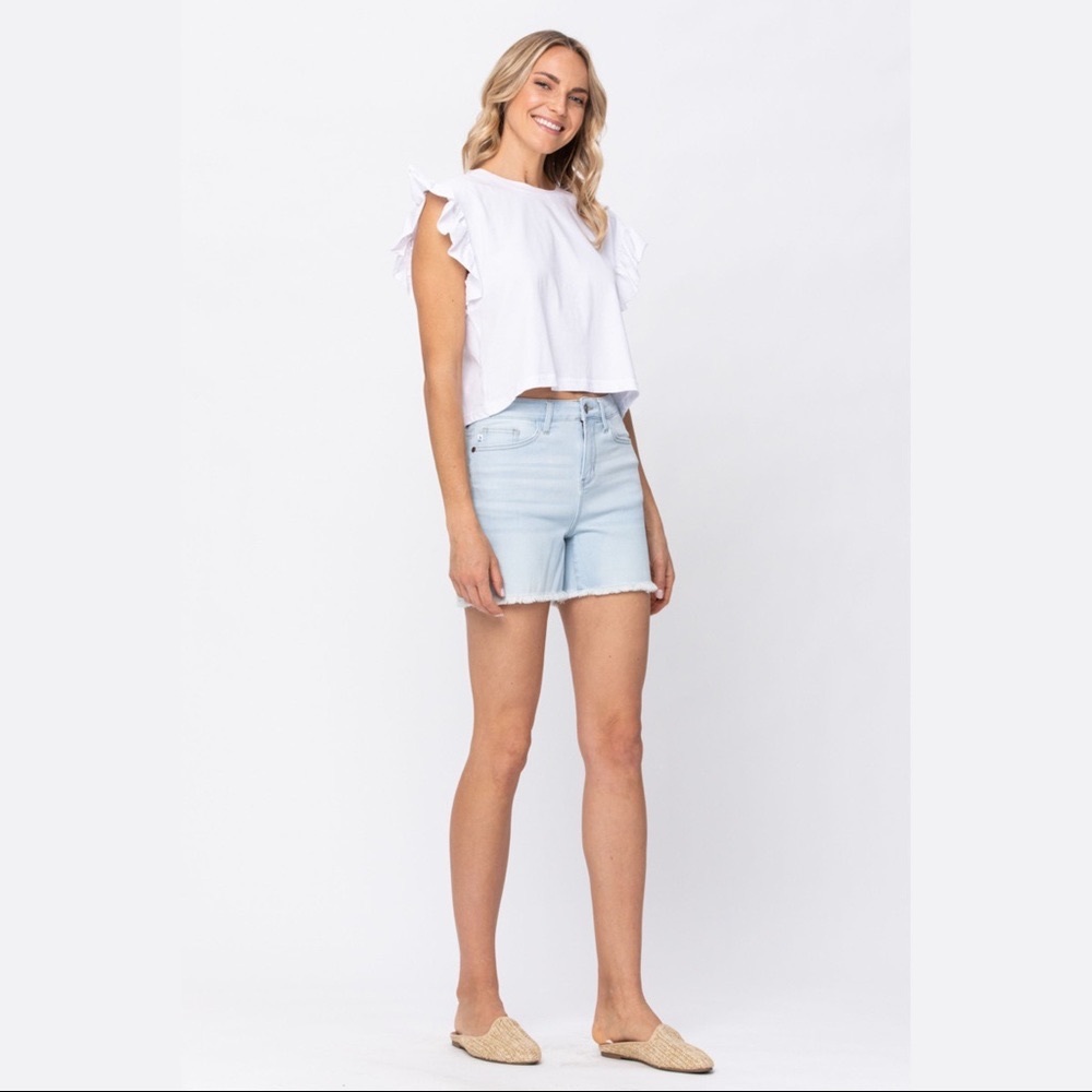 Last 1! Judy blue high waist bleached shorts! XL - Picture 2 of 15